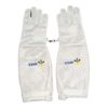 Gants ventilés blancs en cuir