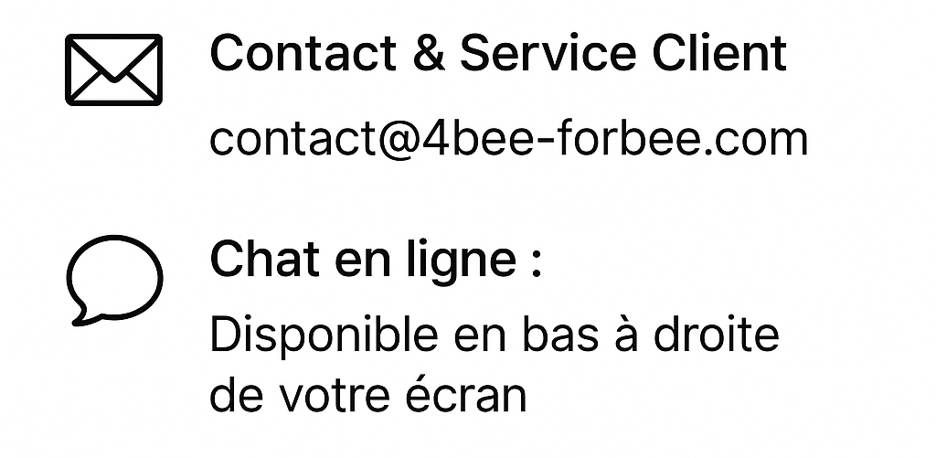 Livraisons, retours, et contact 4Bee